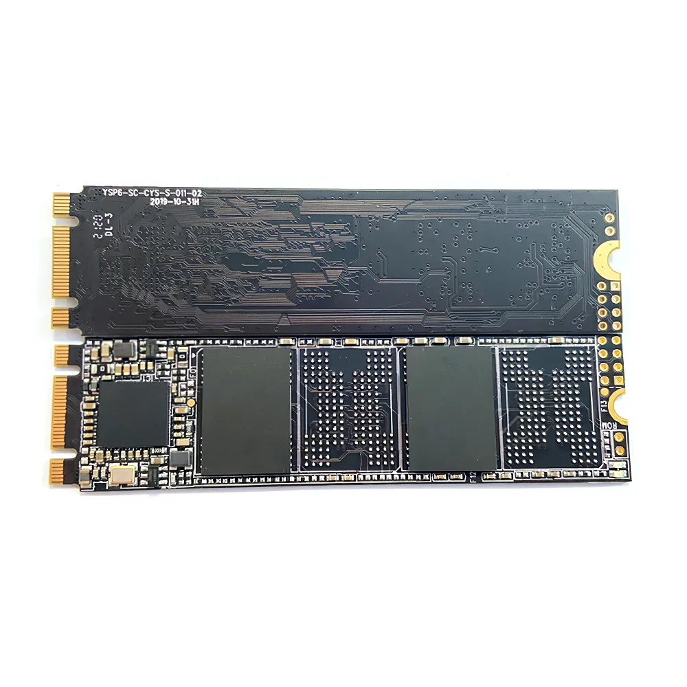 GemDisk industrial M.2 SATA SSD — top view showing the board layout and silkscreen