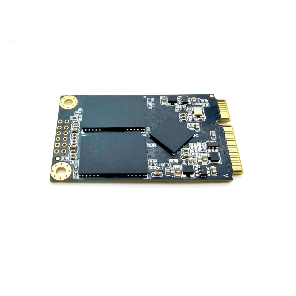 GemDisk industrial mSATA SSD — top view showing the MO-300 board layout and silkscreen
